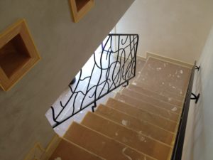 rambarde d'escalier en acier