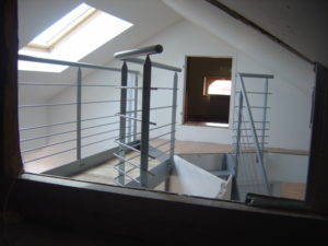 garde corps droit pour sécuriser une passelle